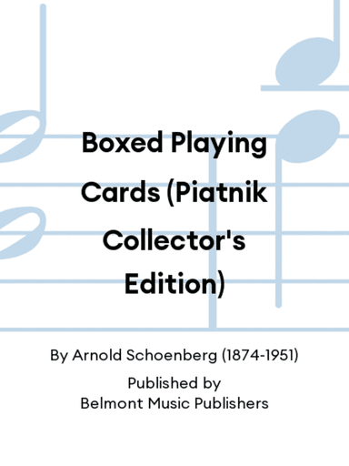 Boxed Playing Cards (Piatnik Collector's Edition)