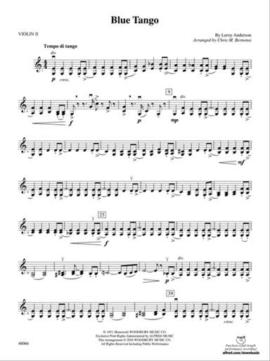 Blue Tango: 2nd Violin