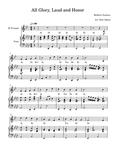All Glory, Laud and Honor (Trumpet Solo and Piano)