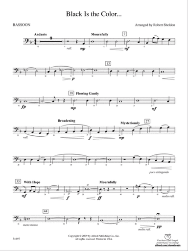 Black Is the Color...: Bassoon