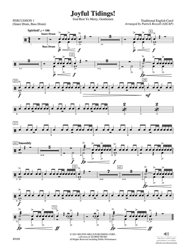 Joyful Tidings!: 1st Percussion