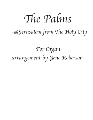 The Palms Organ Solo in Ab