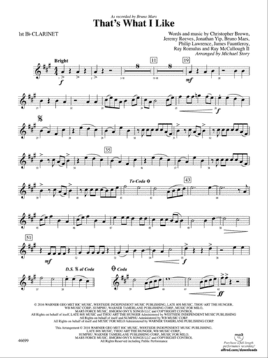 That's What I Like: 1st B-flat Clarinet