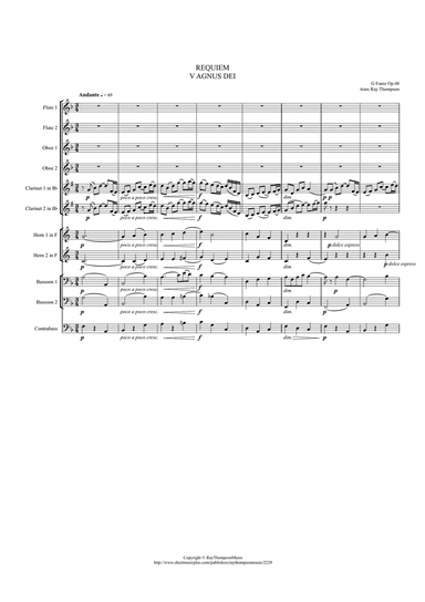 Fauré: Requiem Op.48 V Agnus Dei - symphonic wind/bass