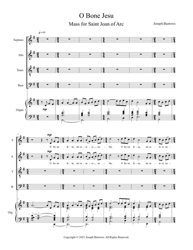 O Bone Jesu - Vocal Score
