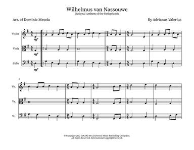 Wilhelmus (netherlands National Anthem)