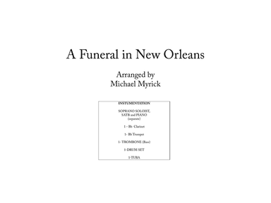 A Funeral in New Orleans SCORE AND INSTRUMENT PARTS