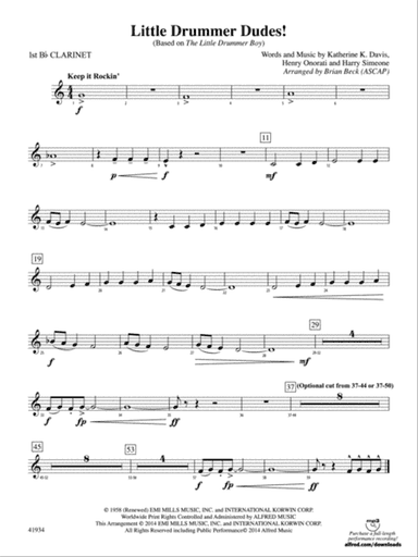 Little Drummer Dudes!: 1st B-flat Clarinet