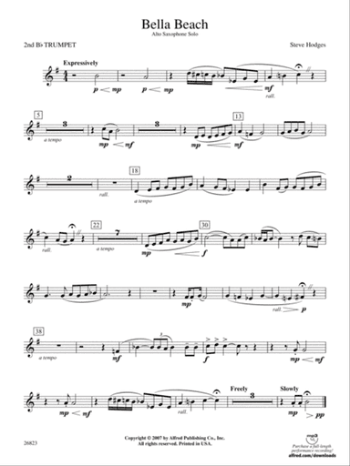 Bella Beach: 2nd B-flat Trumpet
