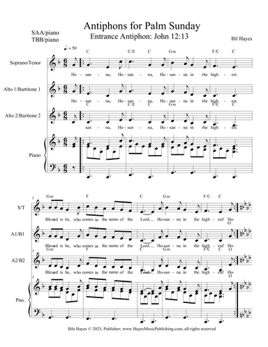 Antiphons for Palm Sunday