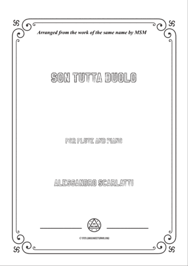 Scarlatti-Son Tutta Duolo,for Flute and Piano