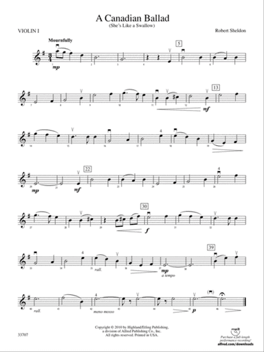 A Canadian Ballad: 1st Violin