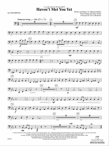 Haven't Met You Yet: 3rd Trombone