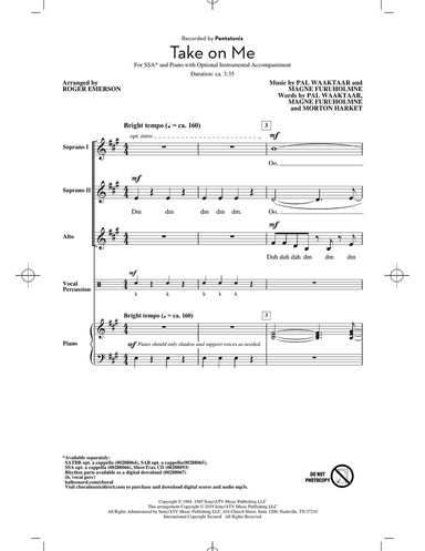Take On Me (arr. Roger Emerson)