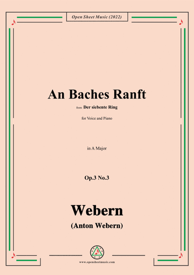 Webern-An Baches Ranft,Op.3 No.3,in A Major