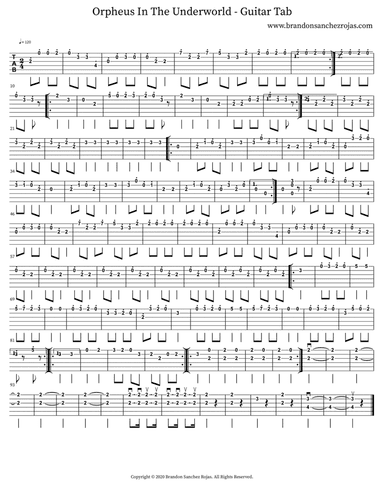 Orpheus In The Underworld - Guitar Tab