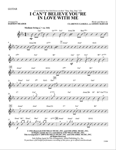I Can't Believe That You're in Love with Me: Guitar
