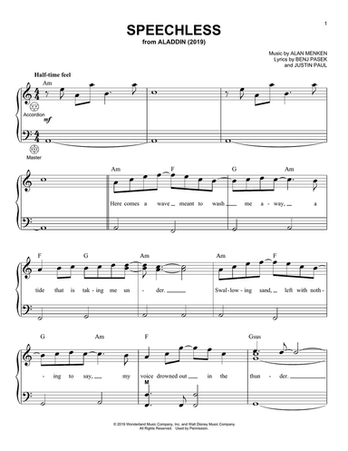 Speechless (from Disney's Aladdin)