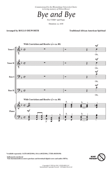 Bye And Bye (arr. Rollo Dilworth)