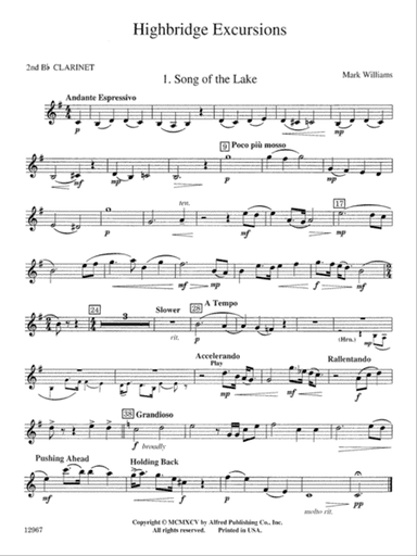 Highbridge Excursions: 2nd B-flat Clarinet