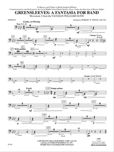 Greensleeves: A Fantasia for Band: Timpani