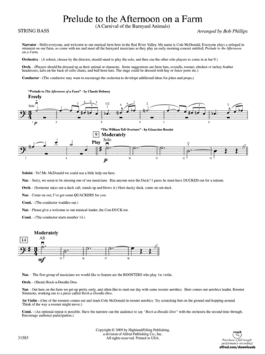 Prelude to the Afternoon on a Farm: String Bass