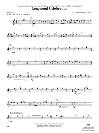 Longwood Celebration: (wp) 1st B-flat Trombone T.C.
