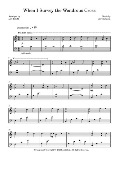 When I Survey the Wondrous Cross Piano Solo
