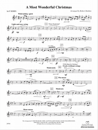 A Most Wonderful Christmas: 1st F Horn