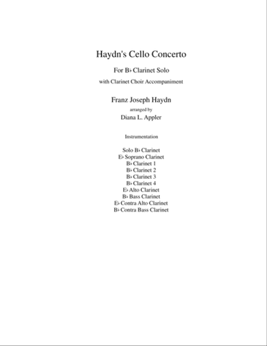 Haydn's Cello Concerto for Clarinet Choir