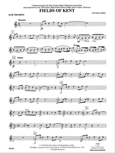 Fields of Kent: 1st B-flat Trumpet
