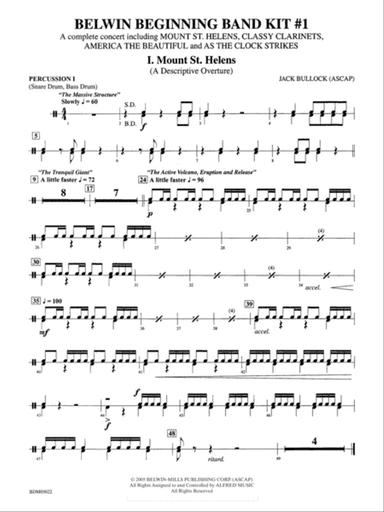 Belwin Beginning Band Kit #1: 1st Percussion