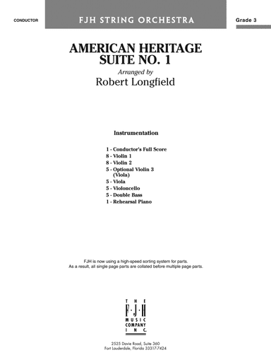 American Heritage Suite No. 1: Score