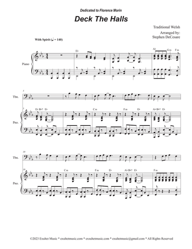 Deck The Halls (Trombone solo and Piano)