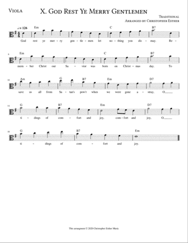 God Rest Ye Merry Gentlemen for Viola