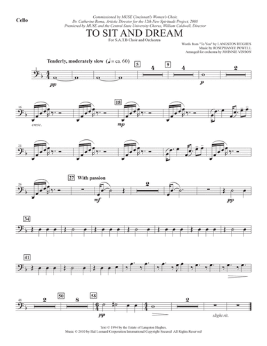 To Sit And Dream - Cello