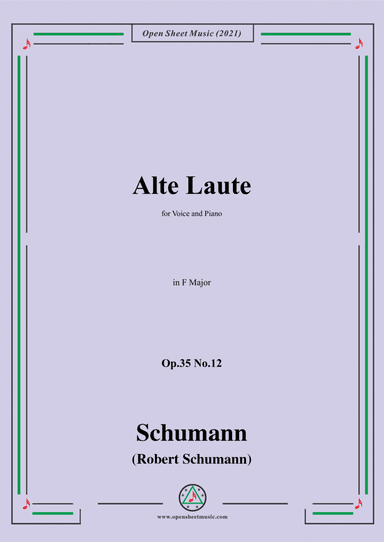Schumann-Alte Laute,Op.35 No.12,in F Major