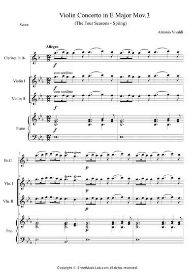The Four Seasons Spring 3rd Movement in Eb
