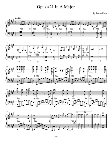 Opus #21 In A Major