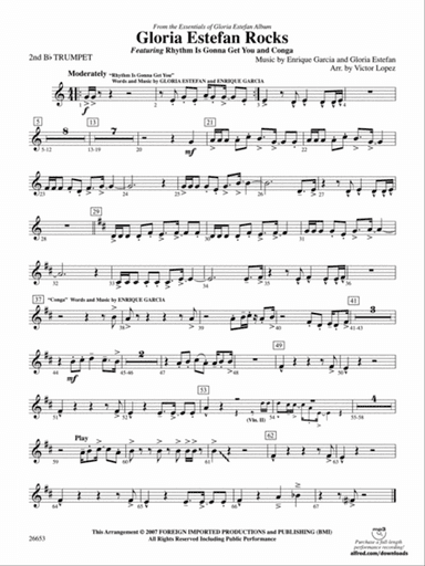 Gloria Estefan Rocks: 2nd B-flat Trumpet