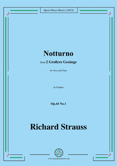 Richard Strauss-Notturno,in f minor,Op.44 No.1