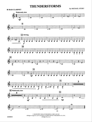 Thunderstorms: B-flat Bass Clarinet