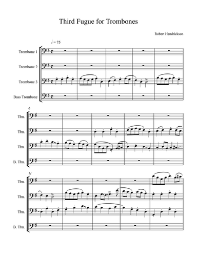 Third Fugue for Trombones