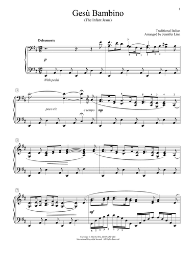 Gesu Bambino (arr. Jennifer Linn)