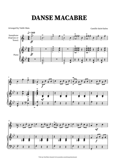 Danse Macabre - Tenor Sax and Piano