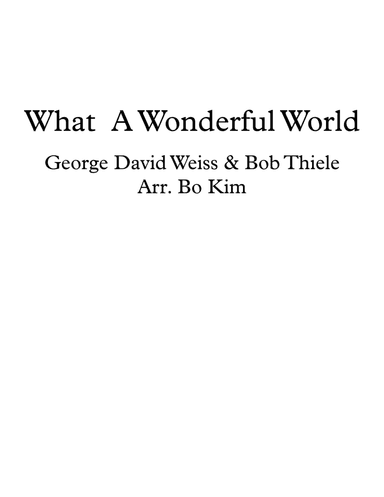 What A Wonderful World