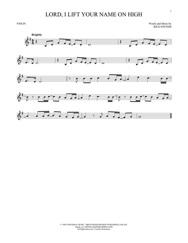 Lord, I Lift Your Name On High