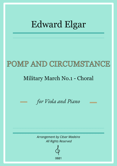 Pomp and Circumstance No.1 - Viola and Piano (Full Score)