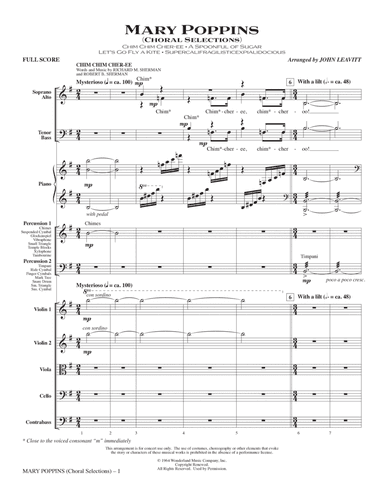 Mary Poppins (Choral Selections) (arr. John Leavitt) - Full Score
