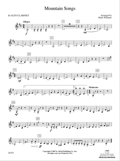 Mountain Songs: E-flat Alto Clarinet